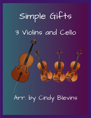 Book cover for Simple Gifts, Three Violins and Cello