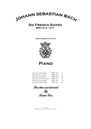 Book cover for Bach - Six French Suites BWV 812-17 for Piano