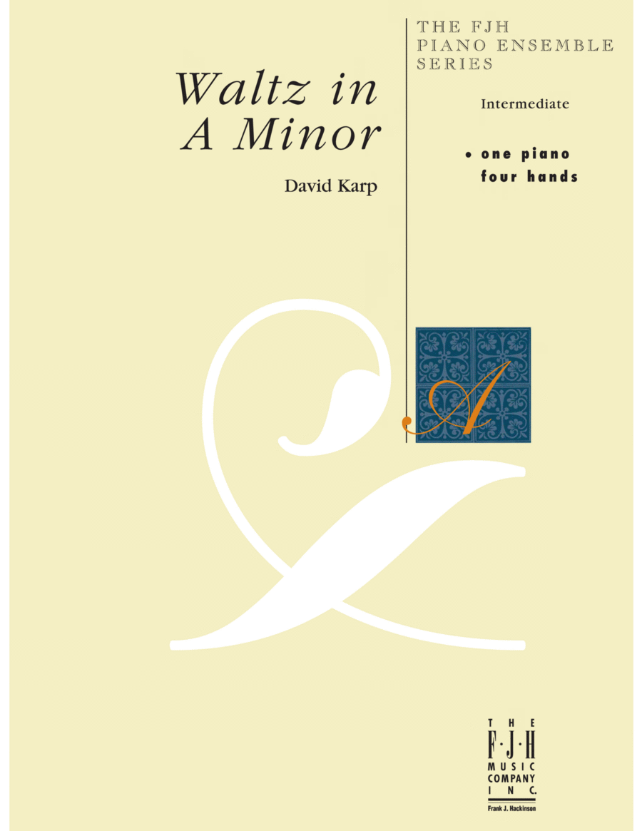Waltz in A Minor by David Karp Piano Solo - Digital Sheet Music