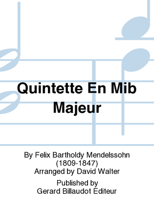 Book cover for Quintette En Mib Majeur