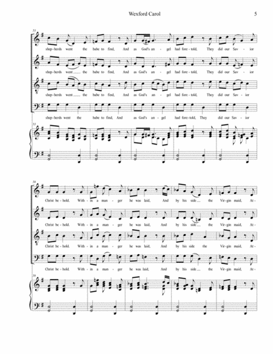 Wexford Carol (SATB) image number null