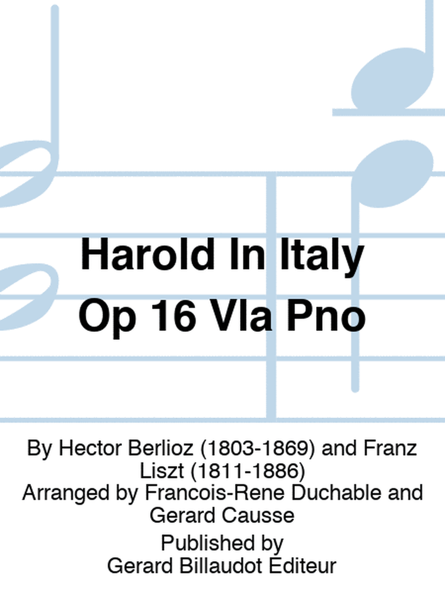 Harold In Italy Op 16 Vla Pno