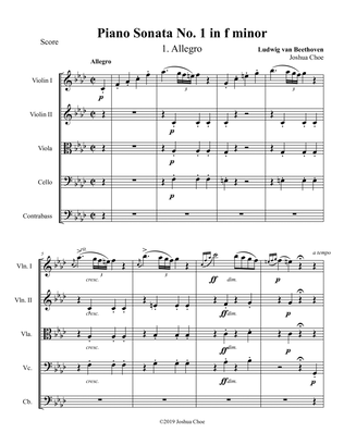 Book cover for Piano Sonata No. 1, Movement 1