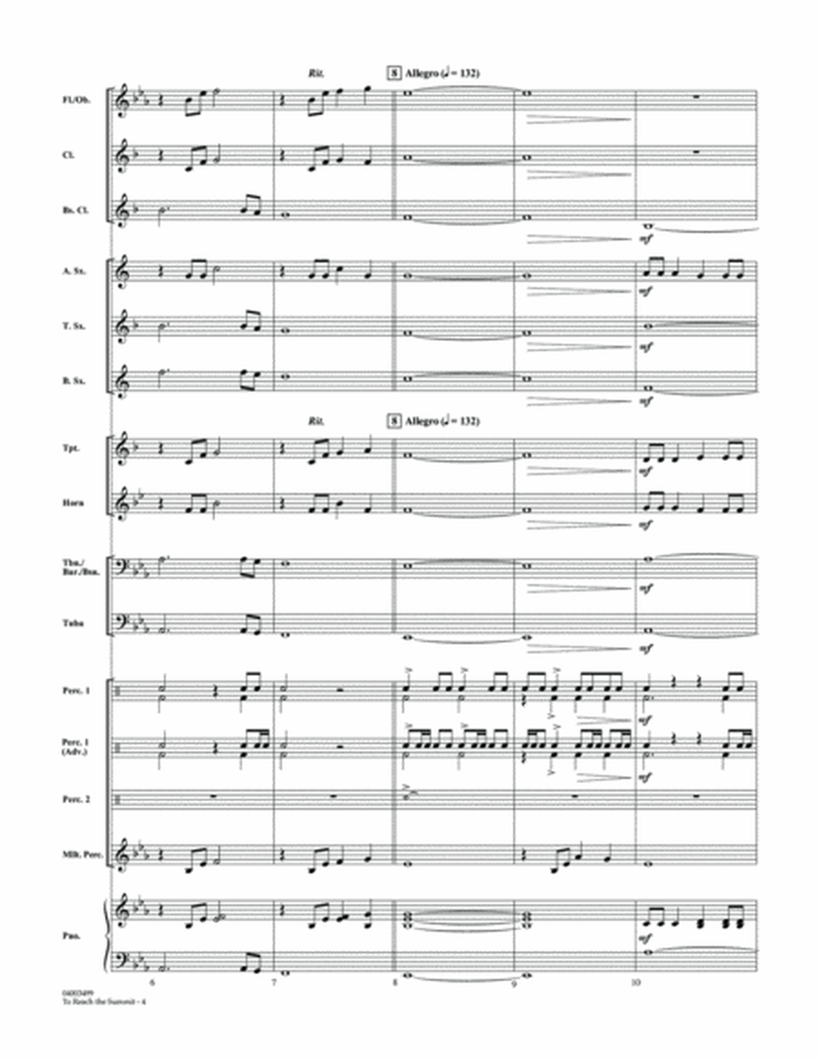 To Reach the Summit - Conductor Score (Full Score)