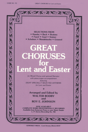 Book cover for Great Choruses for Lent and Easter