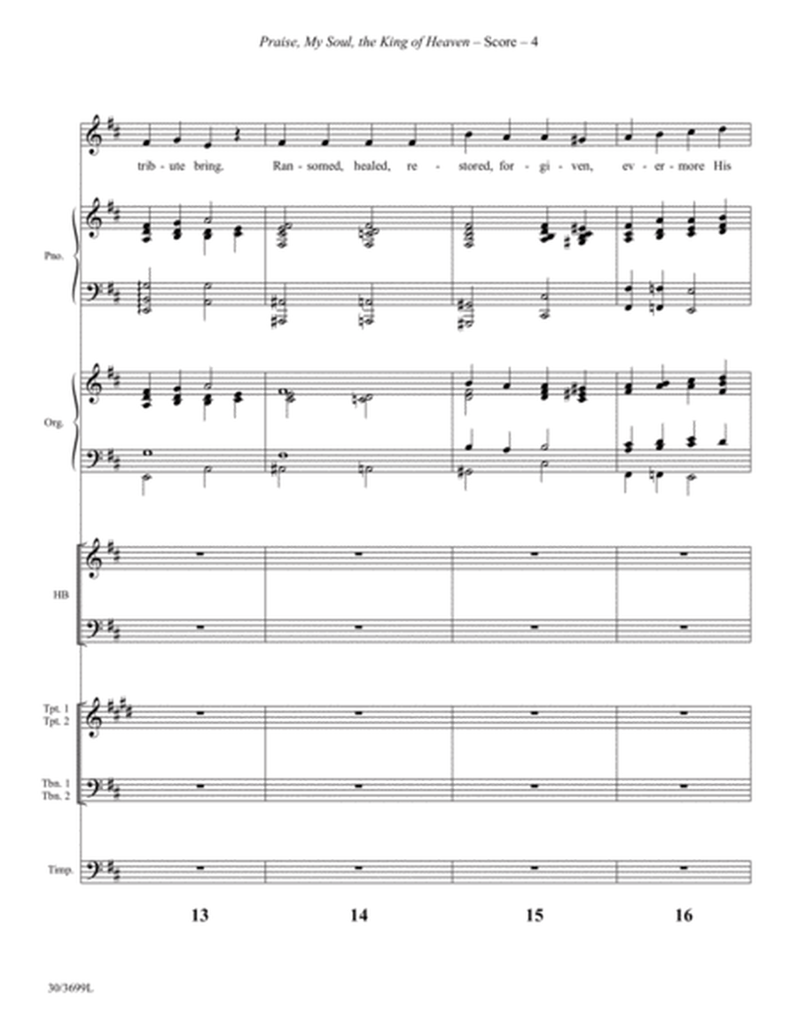 Praise, My Soul, the King of Heaven - Instrumental Ensemble Score and Parts