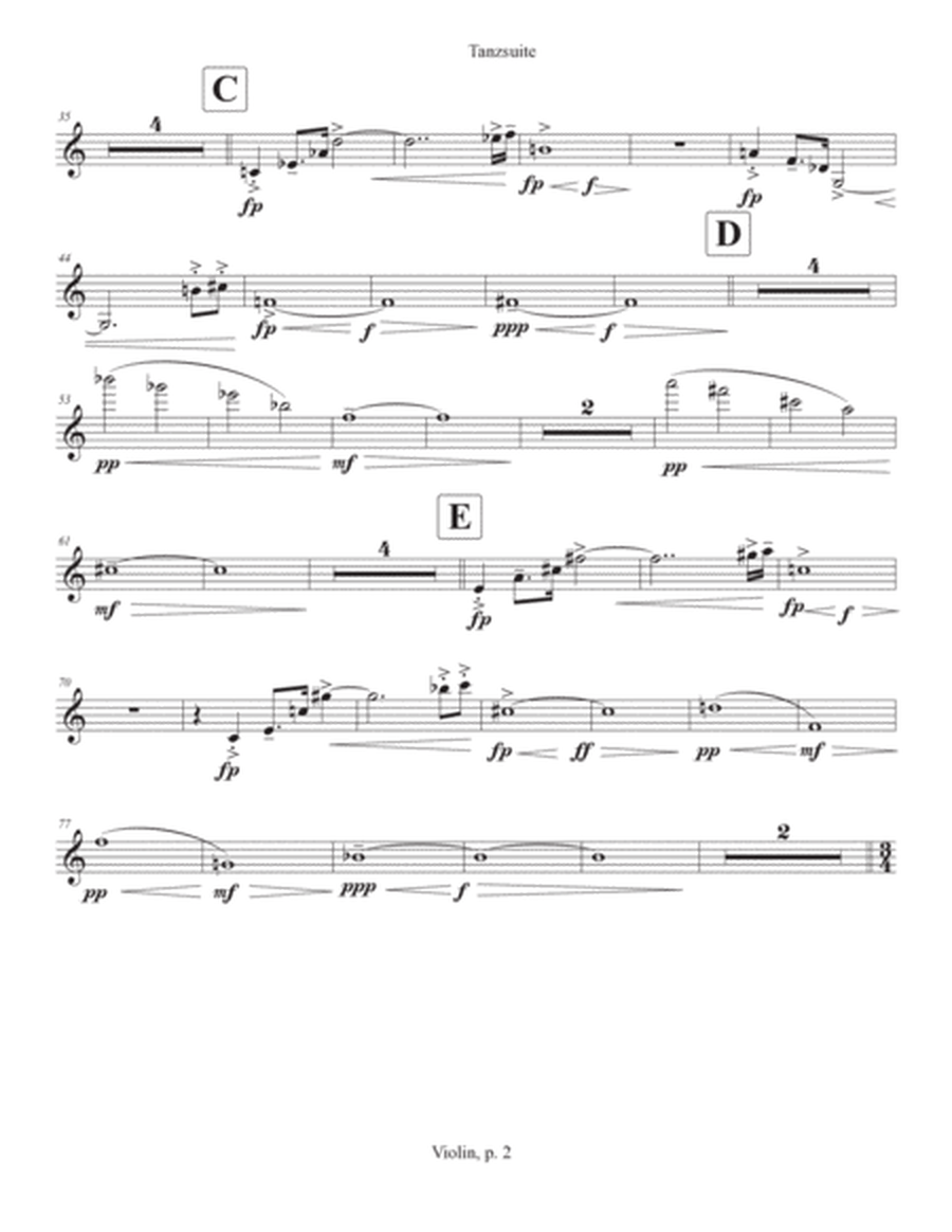 Tanzsuite für E.W.K (2023) violin part