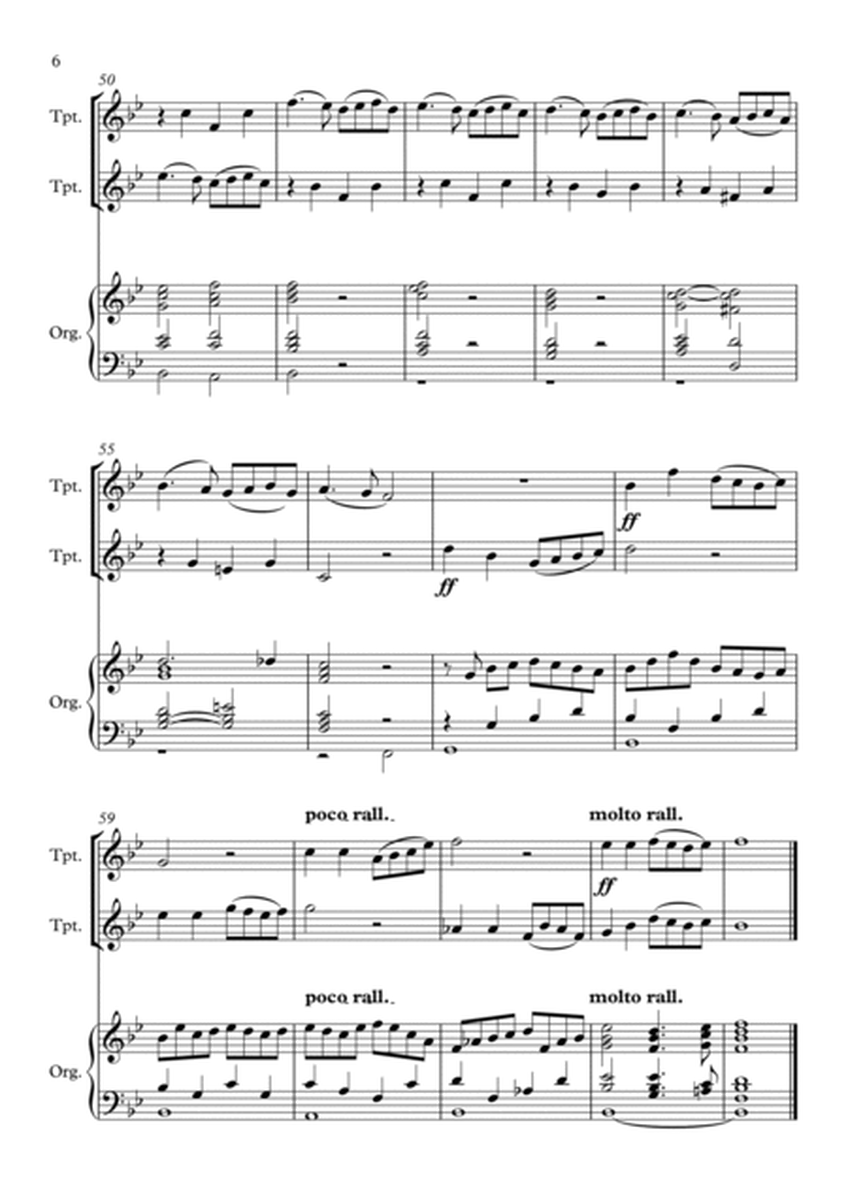 Ding Dong Merrily On High, for Trumpet Duet and Organ Trumpet Duet - Digital Sheet Music
