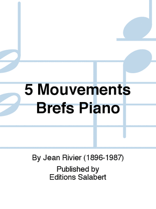 Book cover for 5 Mouvements Brefs Piano