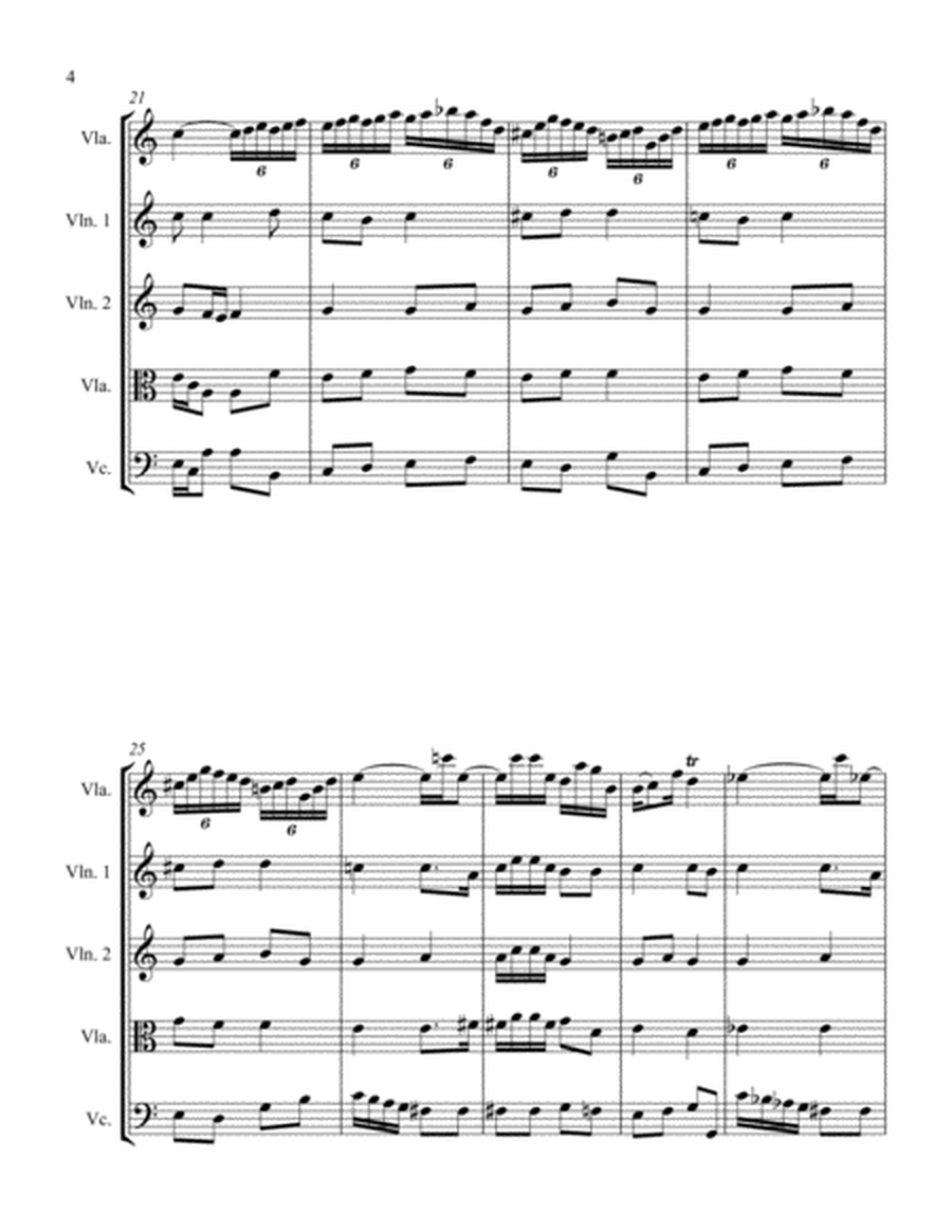 Sonata in A Minor for Viola and String Quartet II. Allegro
