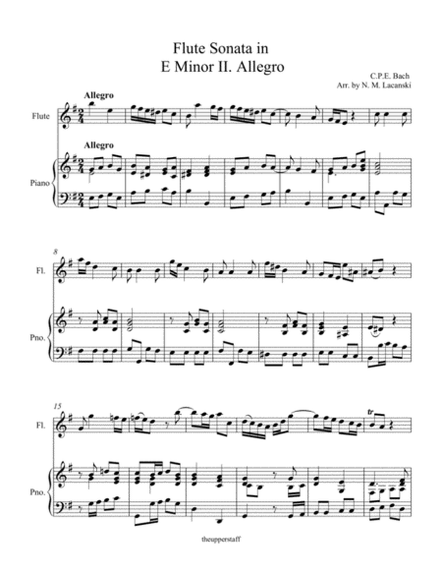 Flute Sonata in E Minor II. Allegro