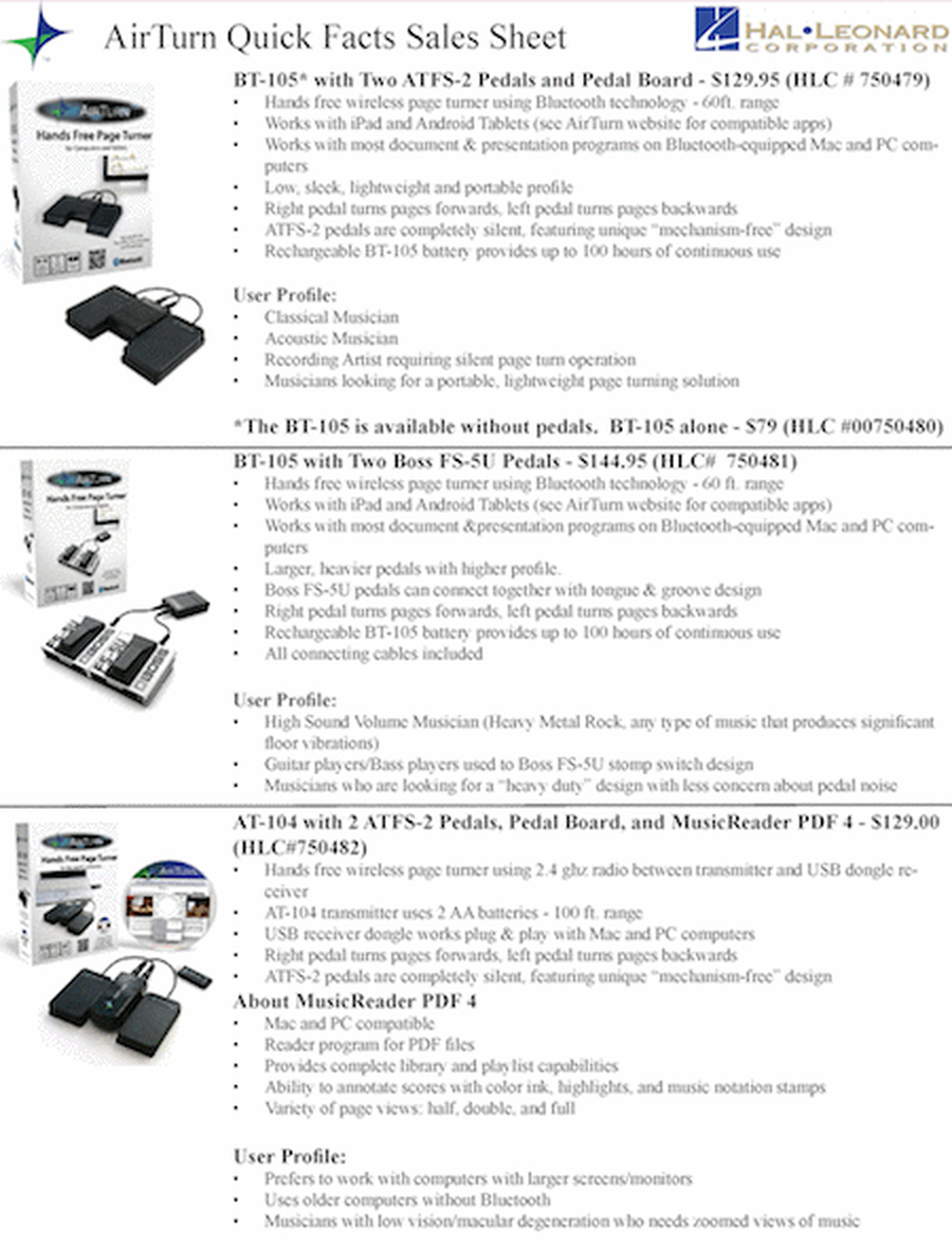 AT-104 with Two ATFS-2 Silent Pedals, Pedal Board and MusicReader PDF 4