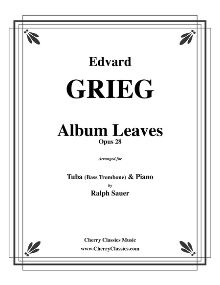 Album Leaves, Opus 28 for Tuba or Bass Trombone and Piano