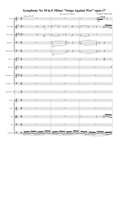 Book cover for Symphony No 10 in E minor "Songs Against War" Opus 17 - 2nd Movement (2 of 3) - Score Only