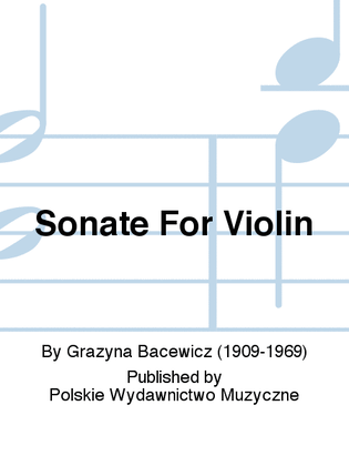 Book cover for Sonate 2 For Violin