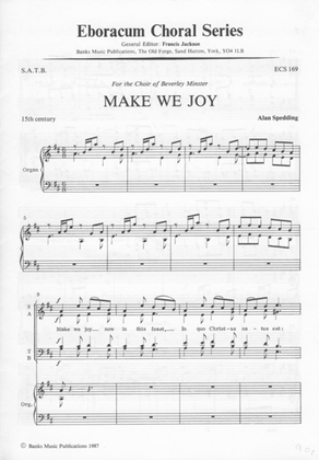 Book cover for Make We Joy