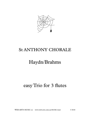 Book cover for Saint Anthony Chorale Easy Trio for 3 flutes - HAYDN/BRAHMS
