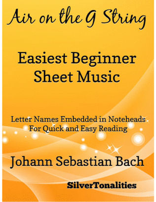 Book cover for Air on the G String Easiest Beginner Piano Sheet Music