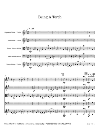 Book cover for Bring A Torch for String Quartet in Schools