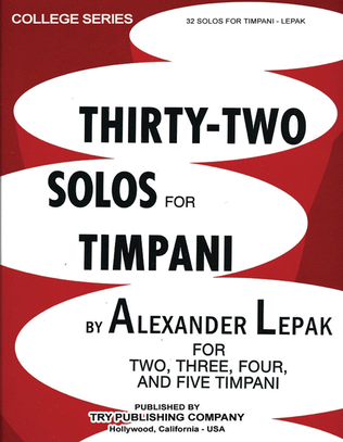 Book cover for Thirty Two Solos For Timpani