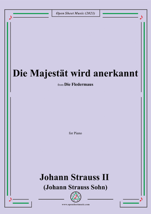 Book cover for Johann Strauss II-Die Majestät wird anerkannt(No.13),for Piano