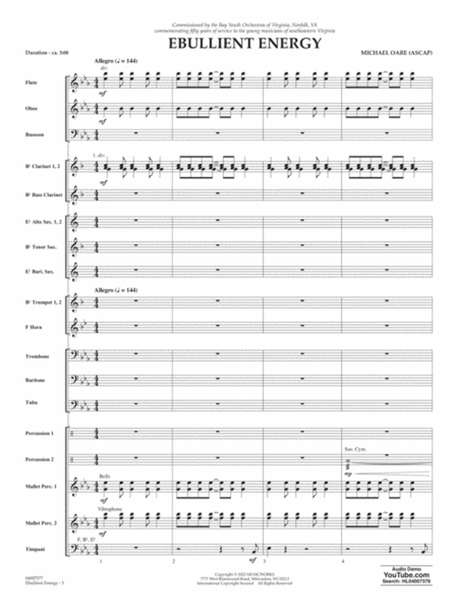 Ebullient Energy - Conductor Score (Full Score)