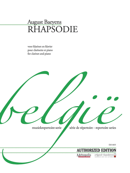 Rhapsodie for Clarinet and Piano