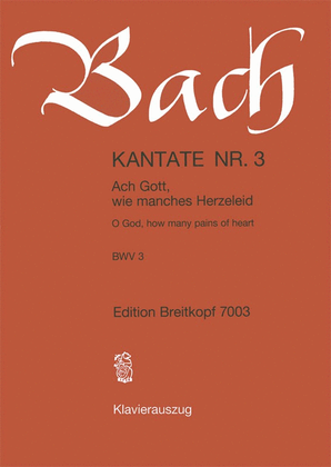 Book cover for Cantata BWV 3 "O God, how many pains of heart"