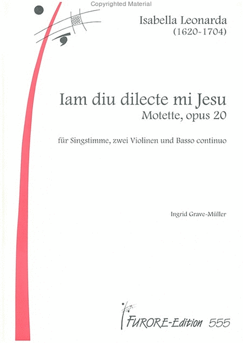 Iam diu dilecte mi Jesu. Motet from op. 20 (1700)