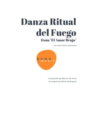 Book cover for Danza ritual del fuego - El amor brujo for two flutes and piano