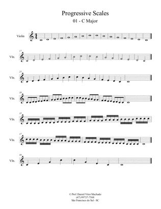 Book cover for Progressive Scales - Violin - C Major