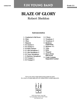 Book cover for Blaze of Glory: Score