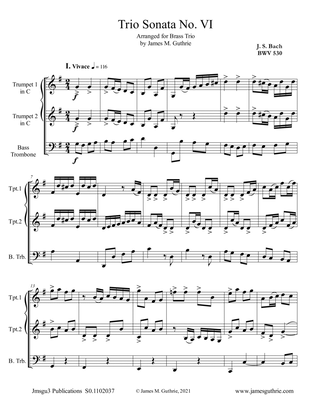 BACH: Trio Sonata No. 6 BWV 530 for Brass Trio