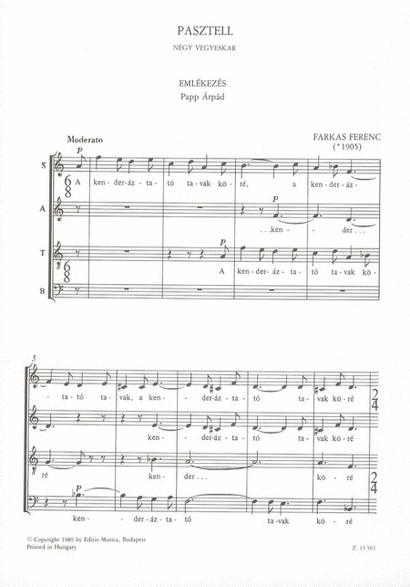 Pasztell. Four choruses