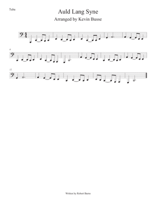 Book cover for Auld Lang Syne (Easy key of C) Tuba