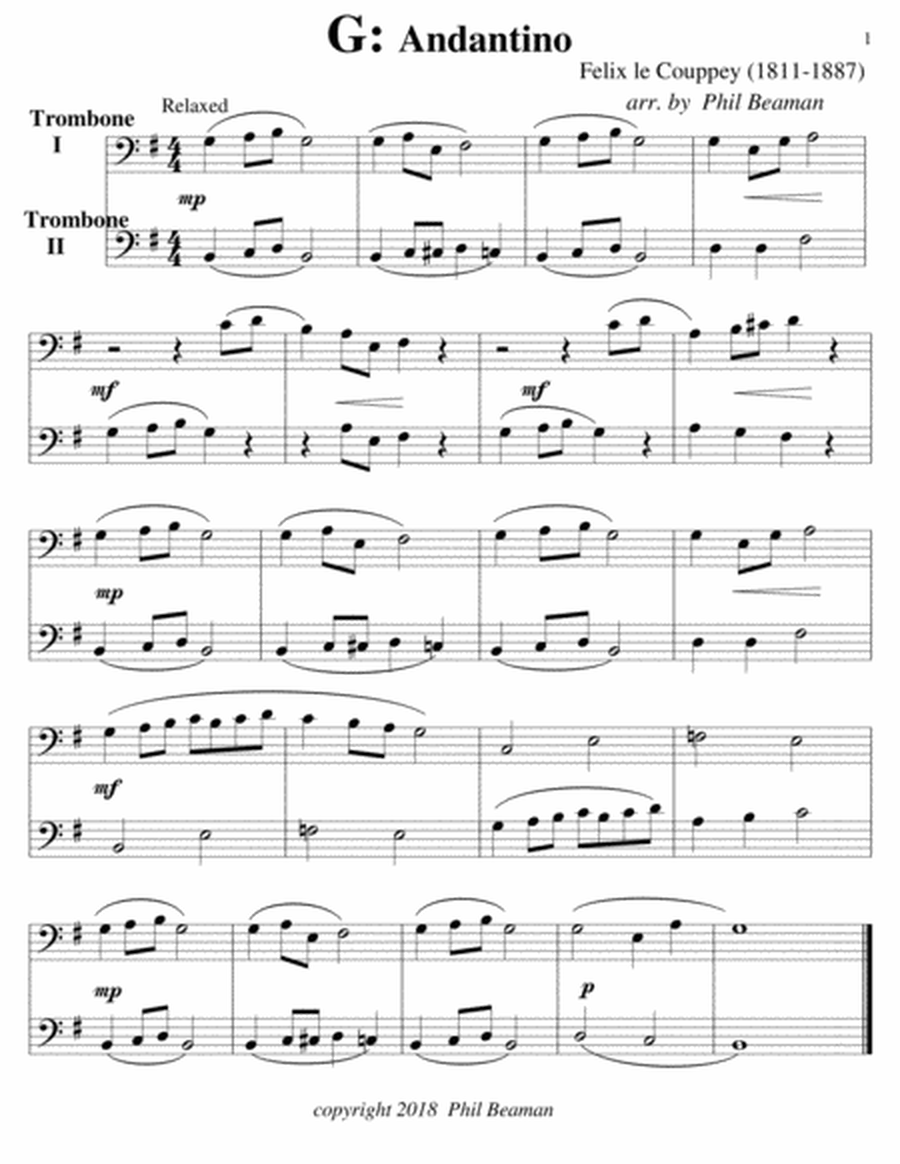 The Alphabet-set of Trombone duets