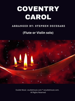 Book cover for Coventry Carol (Flute or Violin solo and Piano)