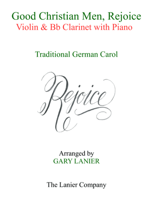 Book cover for GOOD CHRISTIAN MEN, REJOICE (Violin, Bb Clarinet with Piano & Score/Parts)