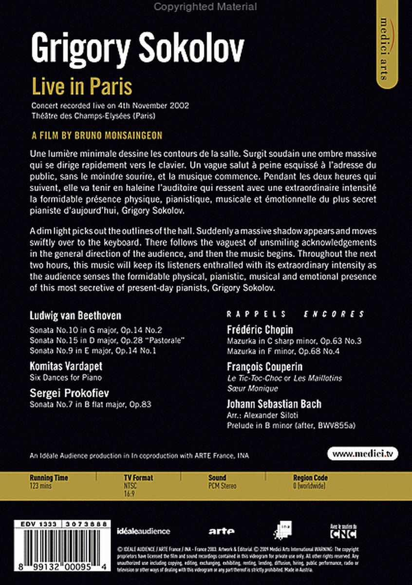 Grigory Sokolov: Live in Paris