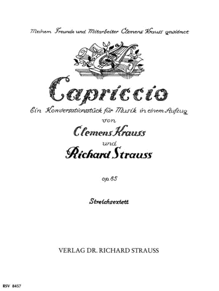 String Sextet from "Capriccio", Op. 85 - parts