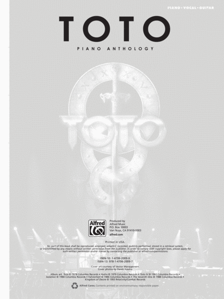 Toto -- Piano Anthology