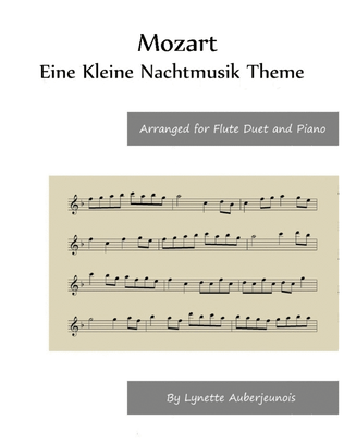 Book cover for Eine Kleine Nachtmusik Theme - Flute Duet and Piano