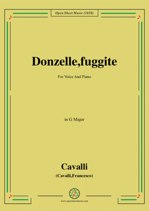 Book cover for Cavalli-Donzelle,fuggite,in G Major,for Voice and Piano