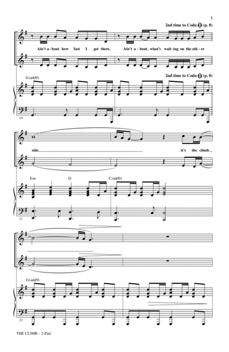 The Climb (from Hannah Montana: The Movie) (arr. Mark Brymer)