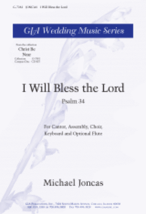 Book cover for I Will Bless the Lord - Instrument edition