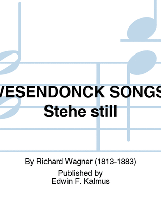 Book cover for WESENDONCK SONGS: Stehe still