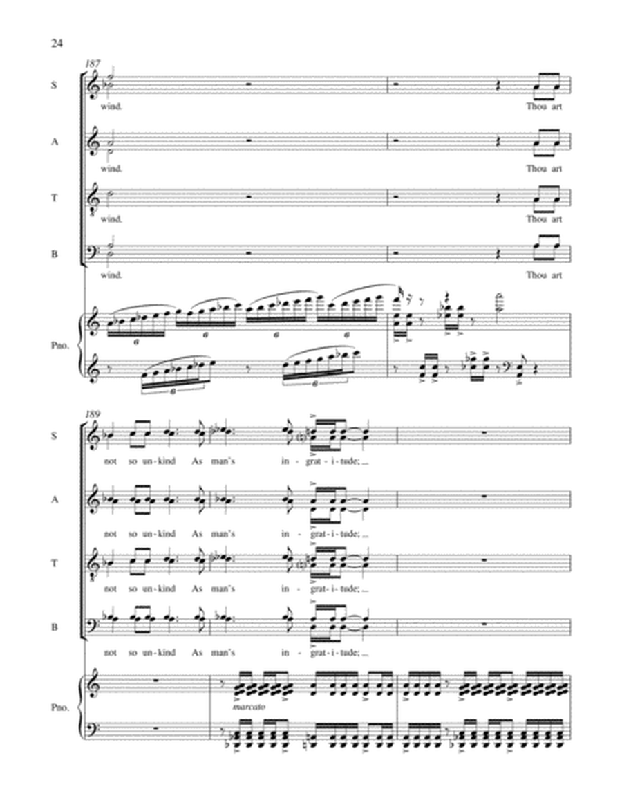 The Seasons (String Quartet Version Piano/Choral Score)