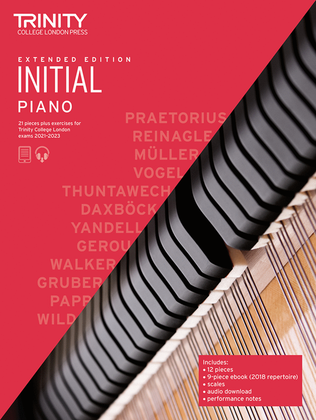 Book cover for Piano Exam Pieces Plus Exercises 2021-2023: Initial - Extended Edition