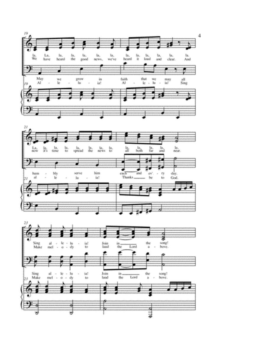 "Sing Alleluia! Join in the Song" Choral Anthem SATB