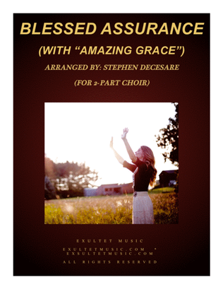 Book cover for Blessed Assurance (with "Amazing Grace") (for 2-part choir)